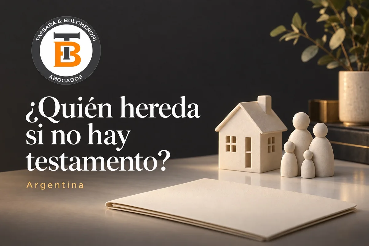 Guía sobre quién hereda sin testamento en Argentina, con una casa y figuras de familia